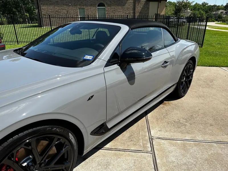 White convertible with ceramic coating